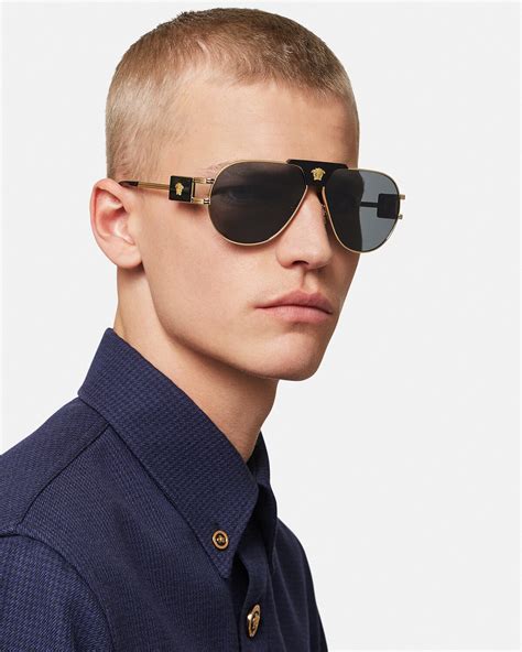 mens versace aviator sunglasses|versace sunglasses aviator style.